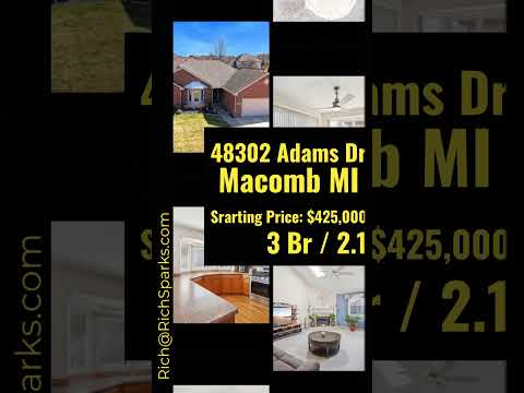 48302 Adams Drive, Macomb, MI home video tour