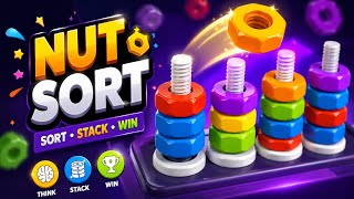 🔥 Nut Sort Puzzle Challenge 🧩 #Gaming #PuzzleGame #OddlySatisfying #RatawatGamer