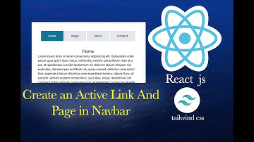 How create an active link and page in Navbar || React JS and Tailwind CSS