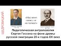 Педагогическая антропология Сергея Гессена на фоне драмы русской эмиграции 20-х годов ХХ века