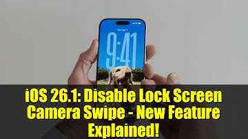 iOS 26.1: Disable Lock Screen Camera Swipe - New Feature Explained!