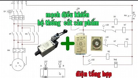 mạch đảo chiều động cơ có thời gian trễ sử dụng công tắc hành trình và rơle thời gian