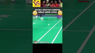 Jonatan Crhistie membuat pendukung China Terdiam #badminton #bwf