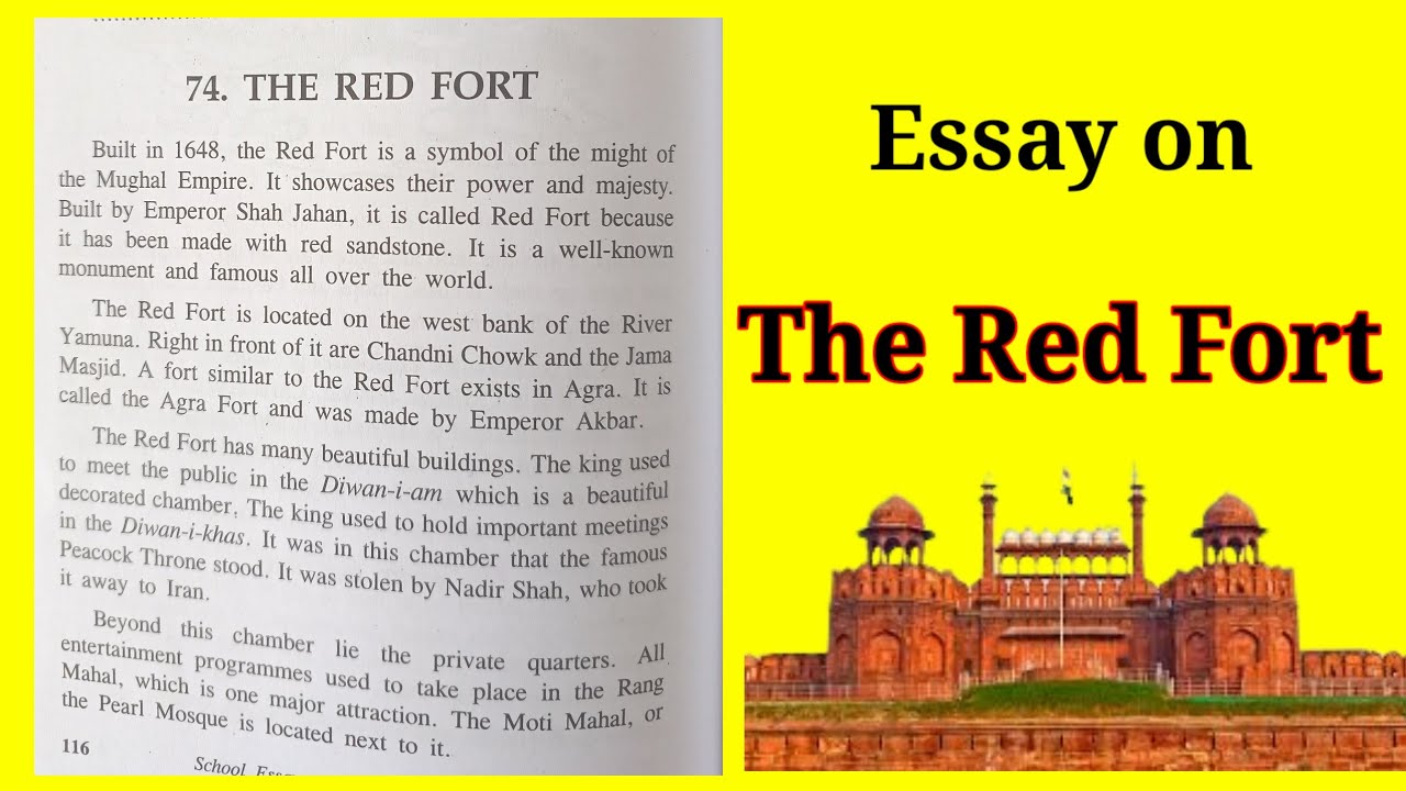 Essay on The Red Fort | Simple Essay on Red Fort | Red Fort essay in English