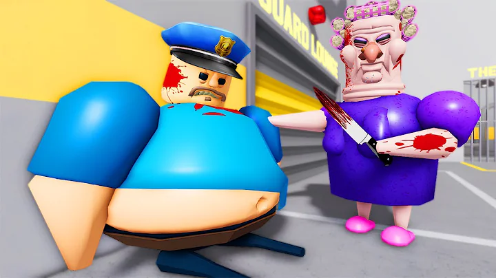 MAD GRUMPY GRAN CUT BARRY HEAD OFF in BARRY'S PRISON RUN! New Scary Obby (#Roblox)