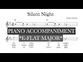 Silent Night Gruber Eb E Flat Major Piano Accompaniment And Vocal Guide Karaoke mp3