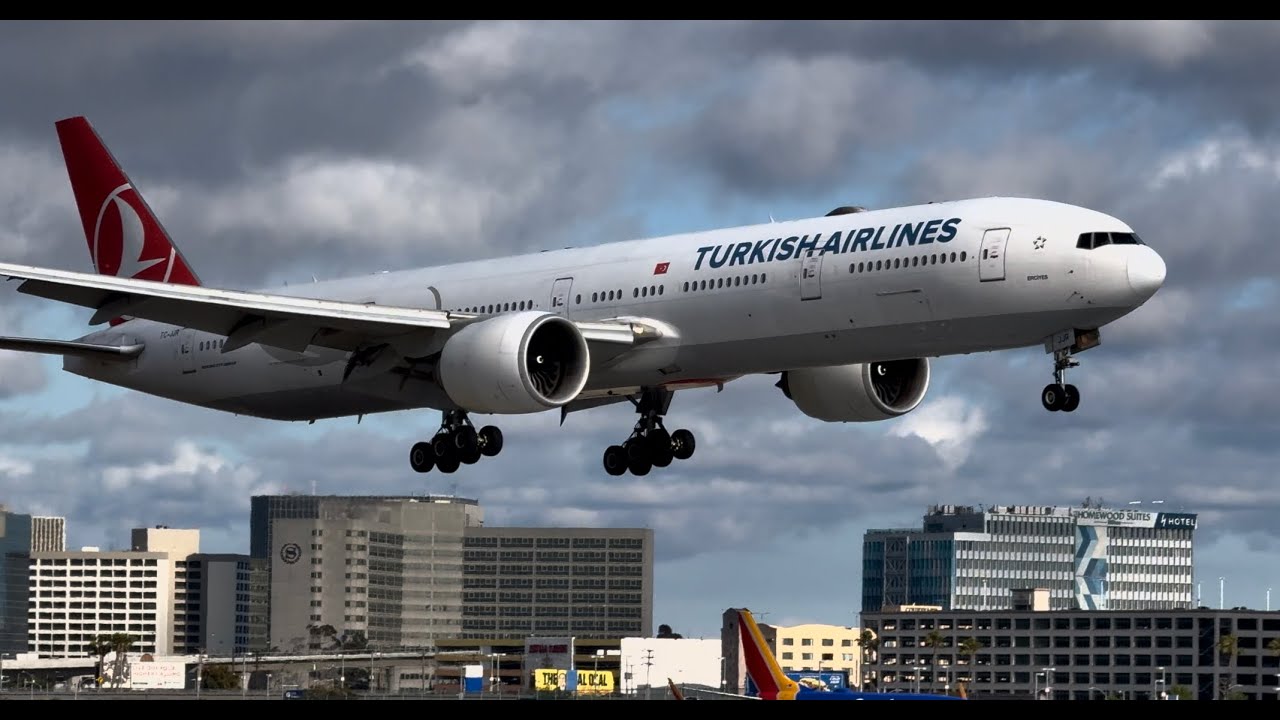 Turkish Airlines TK9 Boeing 777-3F2(ER) – LAX April 27, 2025 #lax