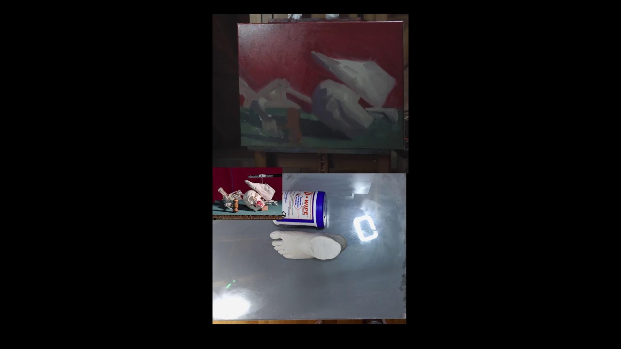 Oil Painting Feet Street Justice Still Life Part 1