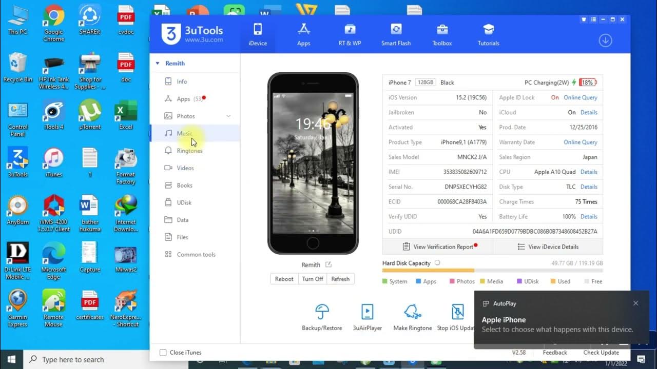 Download 3uTools tiếng việt English kết nối iphone ipad với PC
