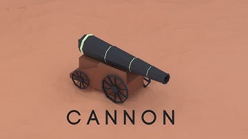 Blender cannon low poly tutorial