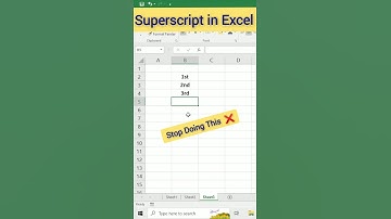 How to use Superscript in Excel ll Excel Tips #shorts #short #excel #shortfeed