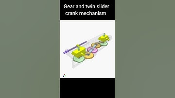 gear & twin slider crank mechanism #mechanicalengineering #mechanicaltechnology