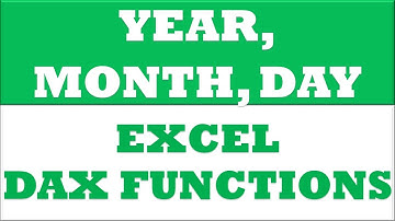 YEAR, MONTH, DAY powerpivot function | excel dax functions