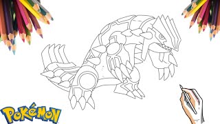 Pokemon Groudon para colorir - Imprimir Desenhos