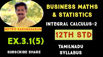 12th Std BM Ex.3.1(5) Using integration find the area of region bounded by y-1=x tge x axis x=-2,x=3