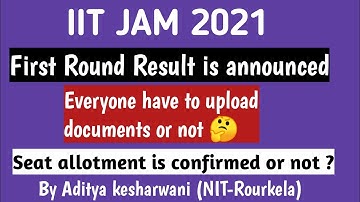 IIT JAM 2021 | Document upload realted query solved| must watch this| Jam 2021 first round result