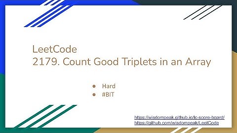 【每日一题】LeetCode 2179. Count Good Triplets in an Array