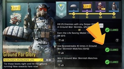 Call Of Duty Mobile Use Scorestreaks 10 times in Ground War: Skirmish Matches Task Complete