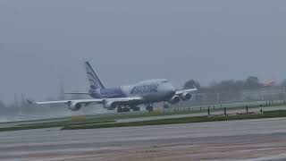 National Cargo Boeing 747 Disappearing into the clouds #747