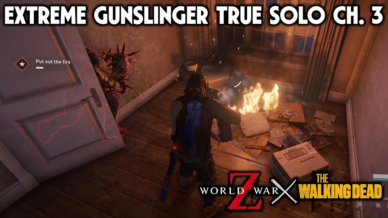 Hardest Walking Dead Chapter 3 - Gunslinger Extreme True Solo | World War Z
