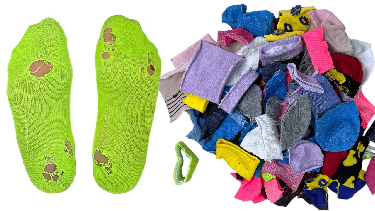 РАЗРЕЗАЛА СТАРЫЕ НОСКИ И ПОЛУЧИЛА 3 СТИЛЬНЫЕ ВЕЩИ ПО НУЛЕВОЙ СТОИМОСТИ!