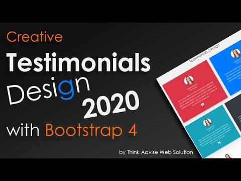 Testimonial Design with Bootstrap 4 - 2020