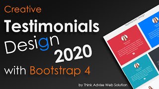 Testimonial Design with Bootstrap 4 - 2020