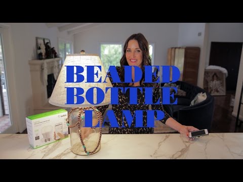 DIY Beaded Bottle Lamp