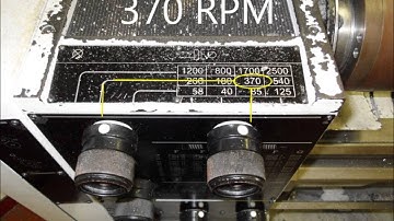How to set the speed(RPM) on the lathe