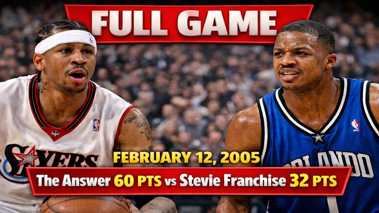 Allen Iverson 60 PTS vs Steve Francis 32 PTS Duel | 76ers vs Magic | February 12, 2005 | FULL GAME