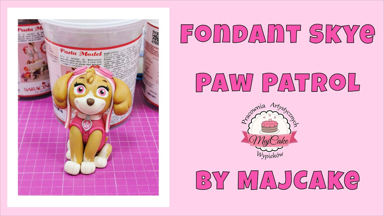 Fondant Cake Topper Skye from Paw Patrol | Figurka Skye z Psiego Patrolu z masy cukrowej - MajCake