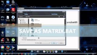Make Raining Matrix Using Notepad