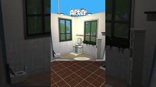 Empty Bathroom → Finished Design | Sims 4 #sims4 #sims4basegame #sims4build #sims4bathroom