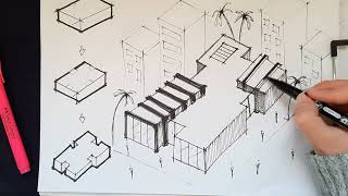 Quick Architectural sketch .. learn in 7 minutes