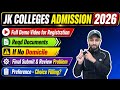 Full Demo Video - J&amp;K Colleges Admission 2026 - (All Doubts Clear) - If No Domicile ?? 