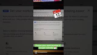 GOOGLE CALENDAR UPDATE: How to Change your work location/hours