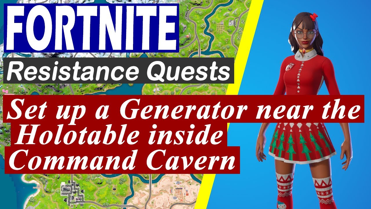 Set up a Generator near the Holotable inside Command Cavern - Fortnite (Chapter 3, Season 2 Quest)