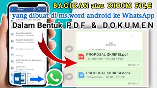How to share files created by Microsoft Word on Android to WhatsApp in PDF and document format screenshot 4