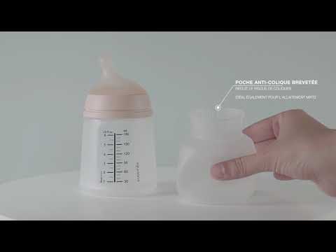 Twistshake Biberon en Verre avec Large Ouverture et Tétine Souple en  Anti-colique Silicone Débit Moyen, Donner le Biberon avec Tétine en Forme  de