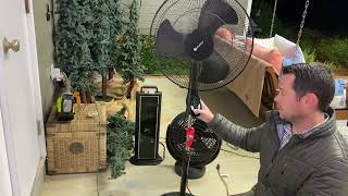 Utilitech 18-in 3-Speed Indoor Stand Fan With Timer and Remote Control