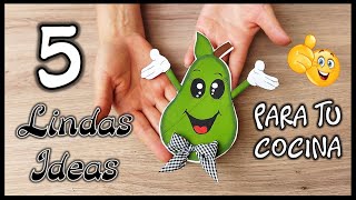 5 LINDAS IDEAS PARA DECORAR TU COCINA - Manualidades con tubos de papel - Crafts for the kitchen