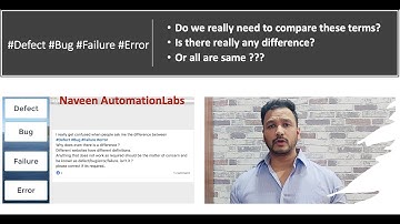 Difference between #Defect #Bug #Failure #Error | Or all are same?