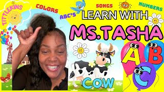 Toddler & Baby learning! ABC's, First Words, Sign, Numbers, Shapes & More #tittlekins #baby #MsTasha