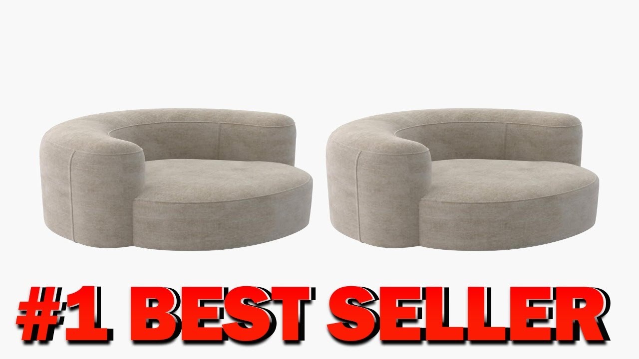 Acanva Luxury Modern Tight Curved Back Velvet Sofa Minimalist Style Comfy Couch - B0DMNXQ3BK