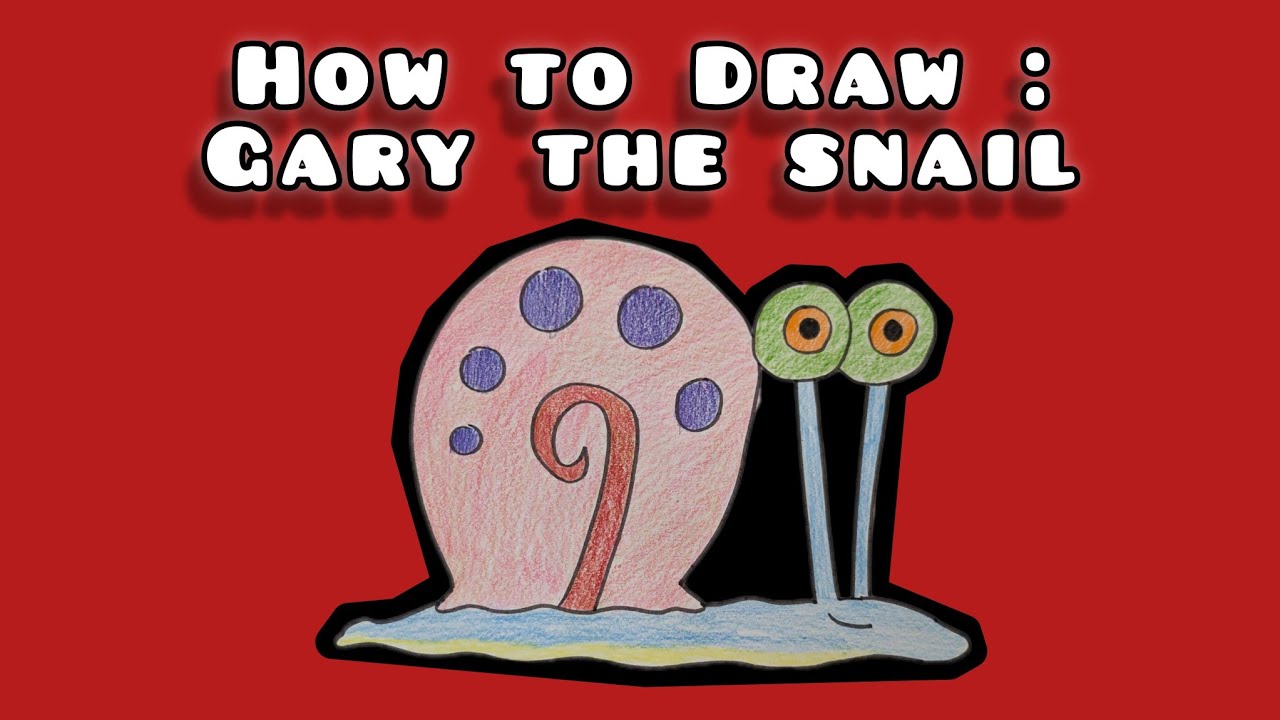 Easy Drawing : Gary The Snail | Step by Step Tutorial | 