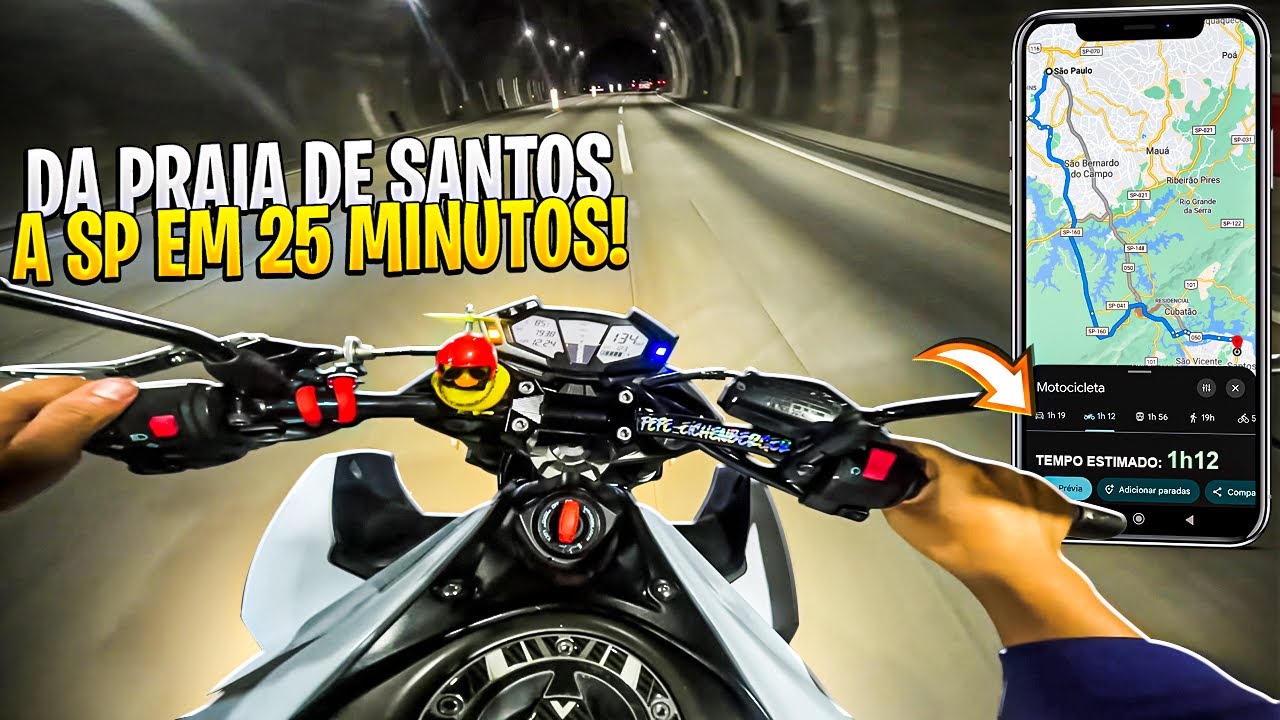 PRAIA DE SANTOS A SP EM 25 MINUTOS, MARCHA !