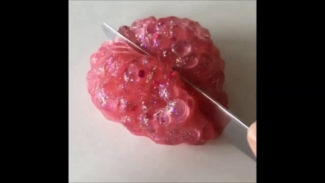 Most Satisfying Knife Cutting CRUNCHY Slime Video Instagram Compilation