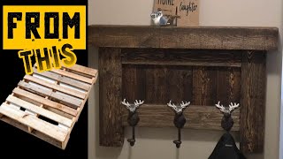 DIY Pallet Projects | how to build a coat rack out of an old pallet Net Worth