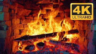 🔥 Cozy Fireplace Burning 3 Hours | Stress Relief, Relaxation, Sleep, Study | Crackling Fireplace 4K