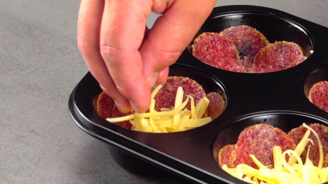 Line A Muffin Pan With Salami & Add 2 Ingredients To Make It A Hit!